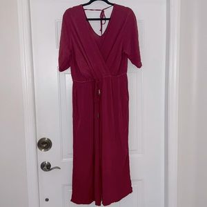 City chic red jumpsuit sz 16